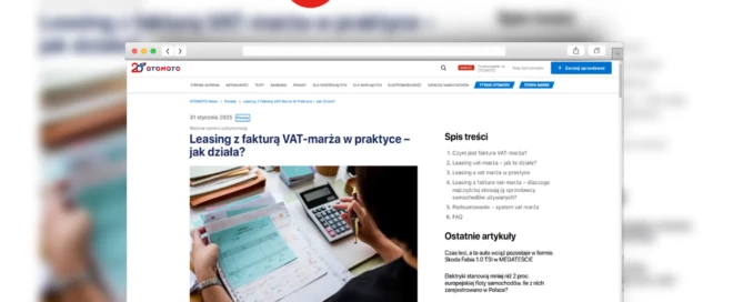 Leasing z fakturą vat-marża w praktyce - Otomoto news - Leasing bez tajemnic