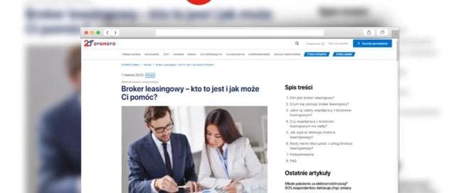 Broker leasingowy - OtomotoNews Leasing bez tajemnic