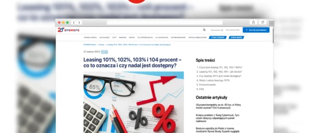 Leasing 101 procent OtomotoNews Leasing bez tajemnic