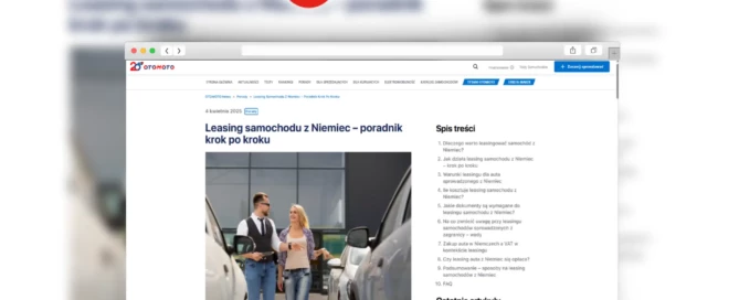 Leasing samochodu z Niemiec - Otomoto News Leasing bez tejemnic