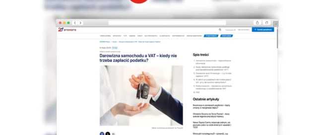 Darowizna samochodu a VAT kiedy nie musisz płacić podatkuDarowizna samochodu a VAT - Otomoto News, Leasing bez tajemnic