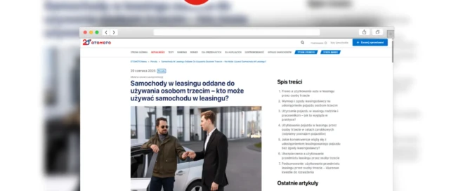 Samochody w leasingu oddane do użytkowania osobom trzecim Leasing bez tajemnic