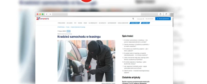 Kradzież samochodu w leasingu - Leasing bez tajemnic, OtomotoNews