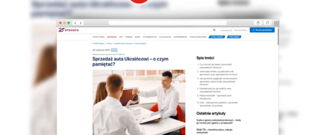 Sprzedaż auta ukraińcowi leasing bez tajemnic /otomoto news