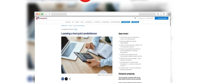 Leasing korzyści podatkowe