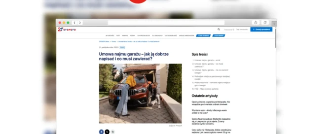 umowa najmu garażu