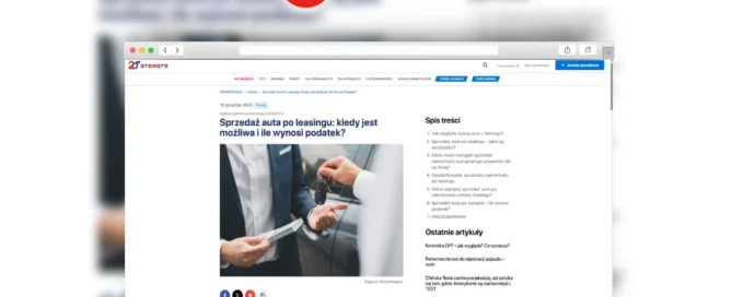 Sprzedaż auta po leasingu