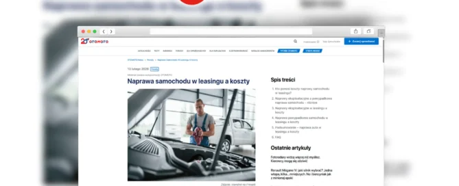 naprawa samochodu w leasingu a koszty