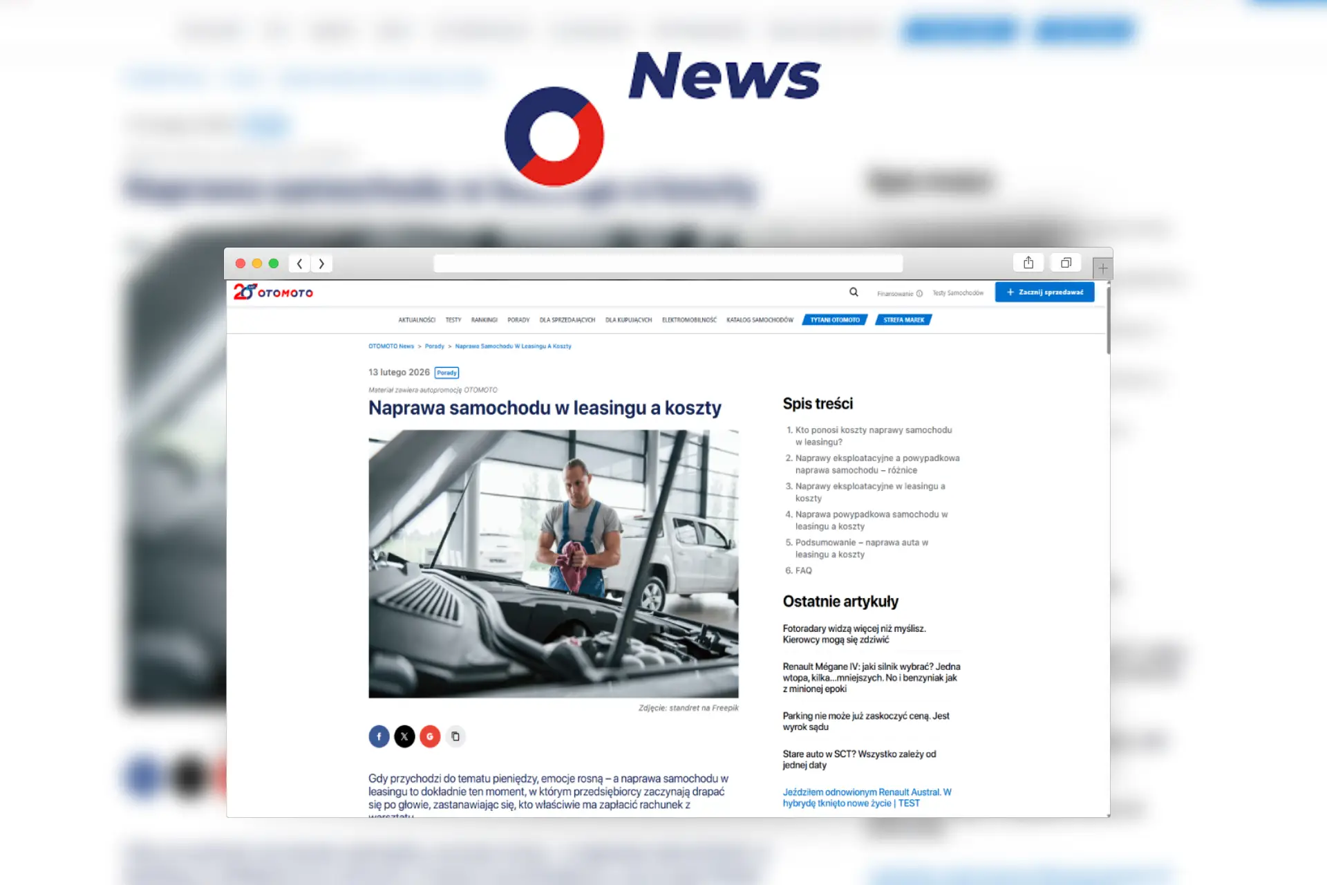 naprawa samochodu w leasingu a koszty