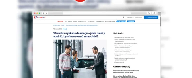 Warunki uzyskania leasingu