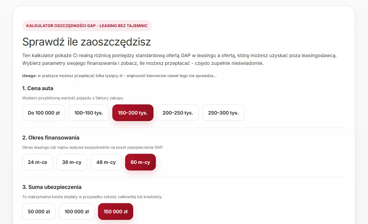 Gap Taniej niż w leasingu