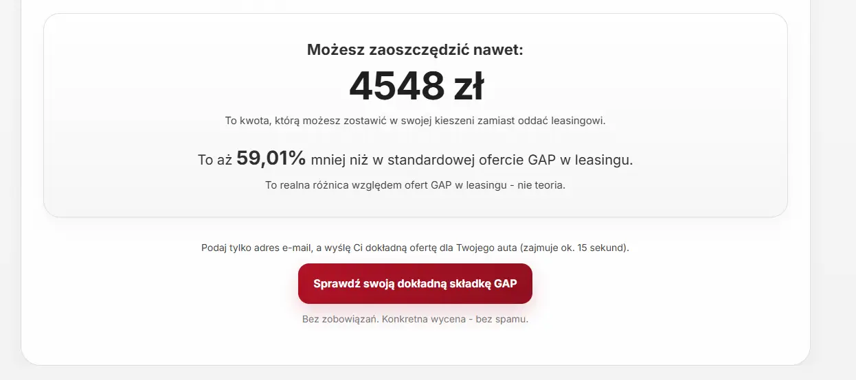 Oszczędność na GAP