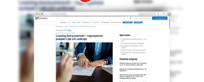 Leasing konsumencki pułapki