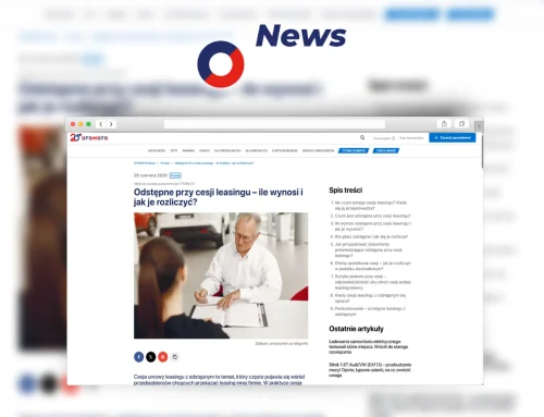 Odstępne przy cesji leasingu – ile wynosi i jak je rozliczyć?