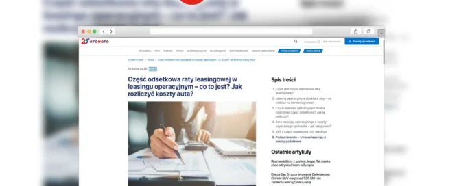 część odsetkowa raty leasingowej