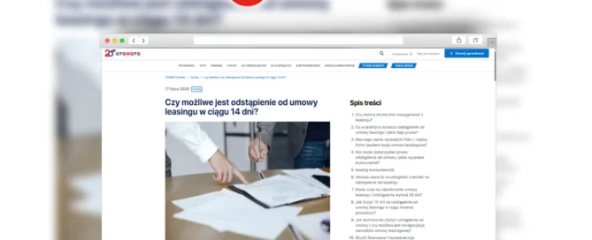 czy możliwe jest odstąpienie od umowy leasingu
