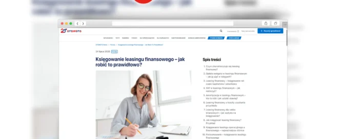 księgowanie leasingu finansowego