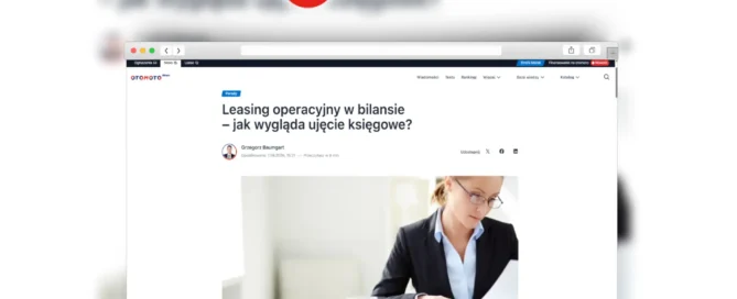 leasing operacyjny w bilansie